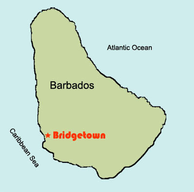 Map of  Barbados